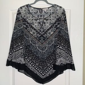 Dress Barn’s Black and Gray Printed Blouse